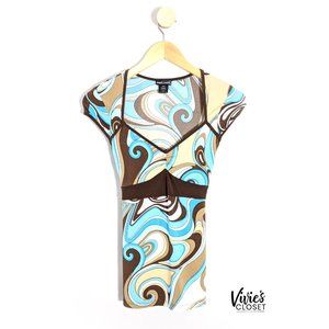 Wet Seal Swirl Tie Back Top Size Large